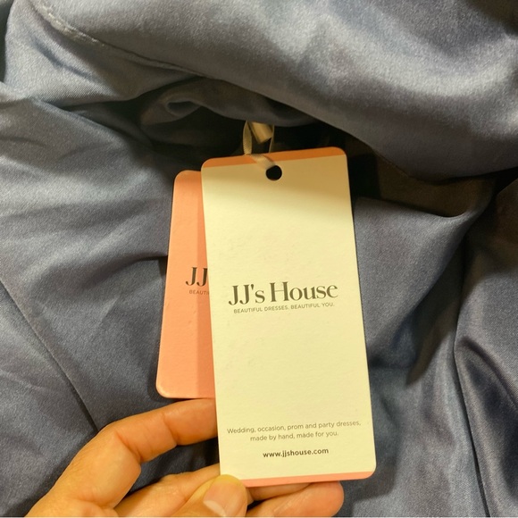 J.J’s House Mother of Bride Dress formal Women 42 bust floral appliqué Sheer Top - Picture 4 of 16